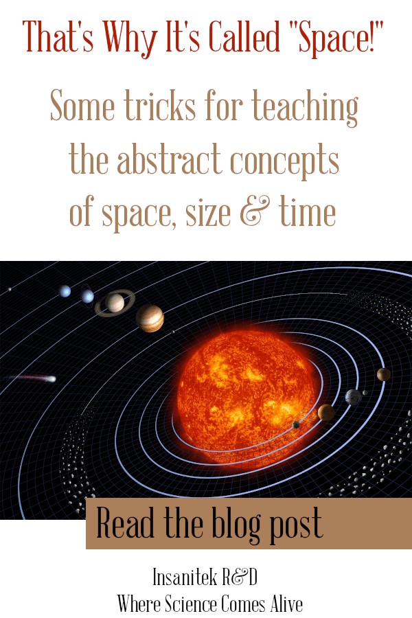 That's why it's called space! Some tricks for teaching the abstract concepts of space, size, and time.