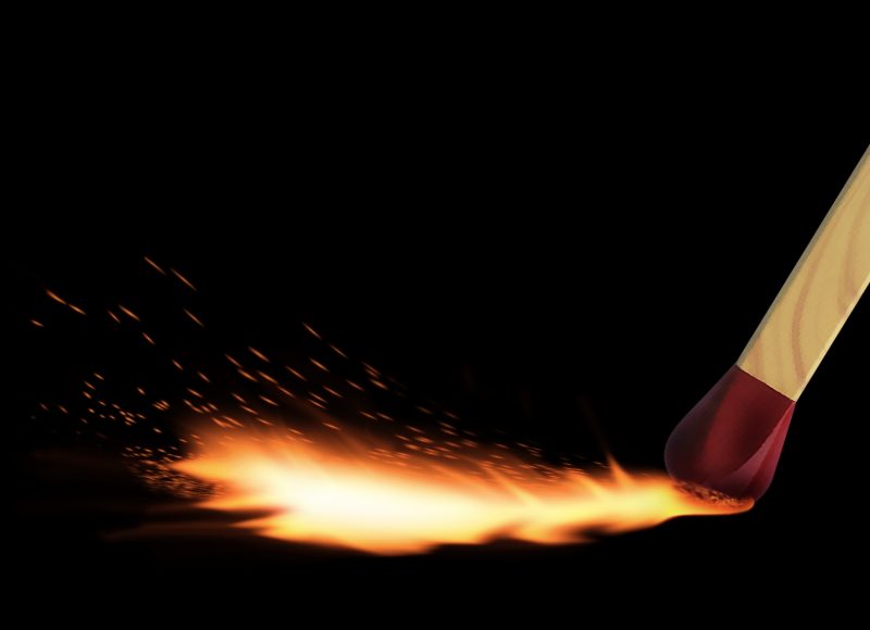 Fire Starter Chemical Reaction on a Match Head Insanitek