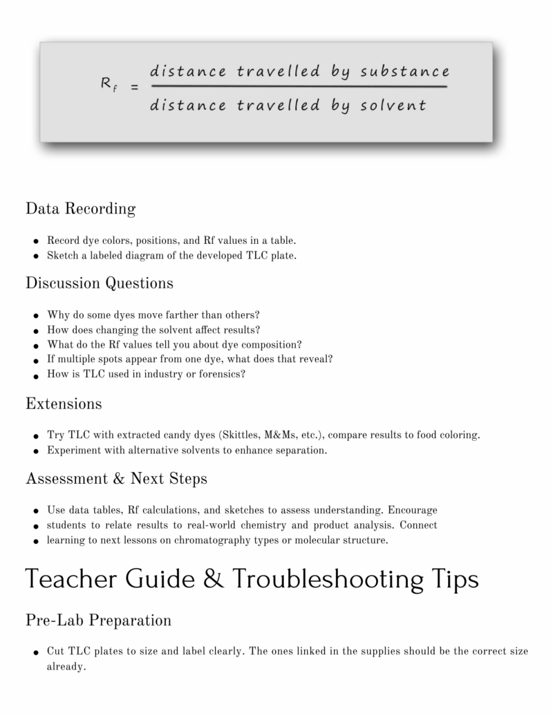 Thin-Layer Chromatography Lesson Plan - Image 5