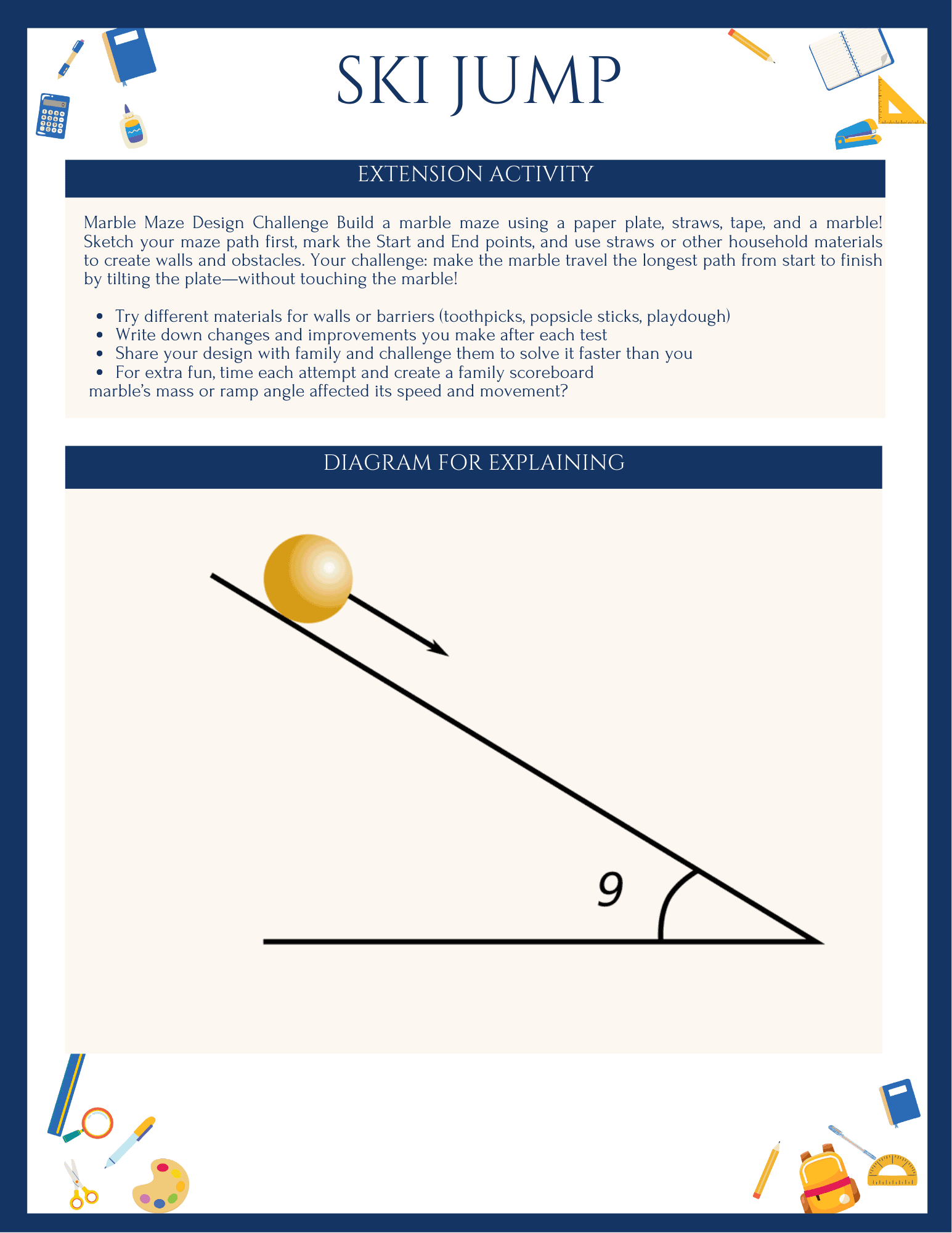 Ski Jump Physics: Marble Ramp STEM Lesson (with Vocabulary Flash Cards) - Image 5